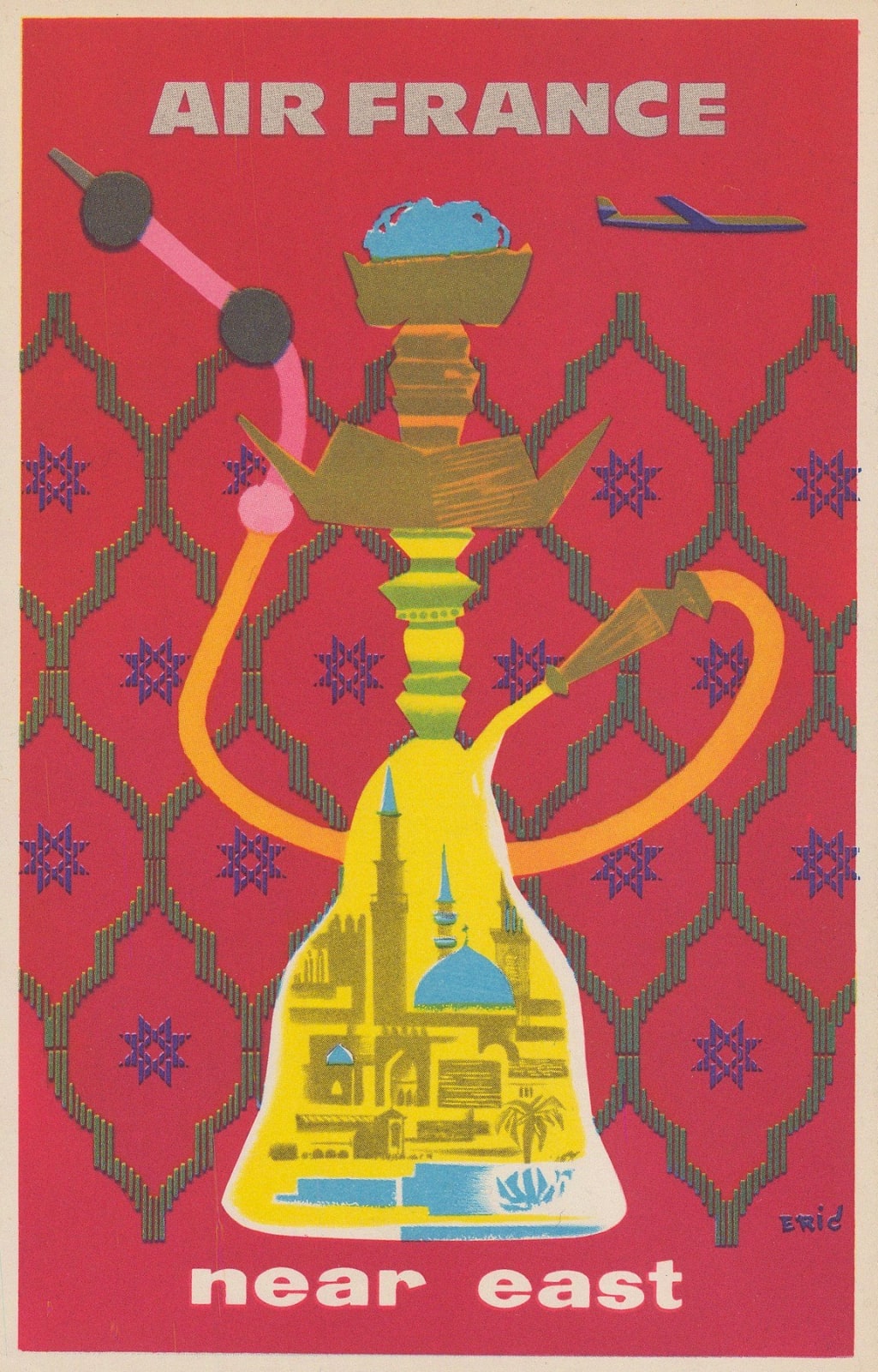 Air France, Air France Postcard - Near East, 1950 c.