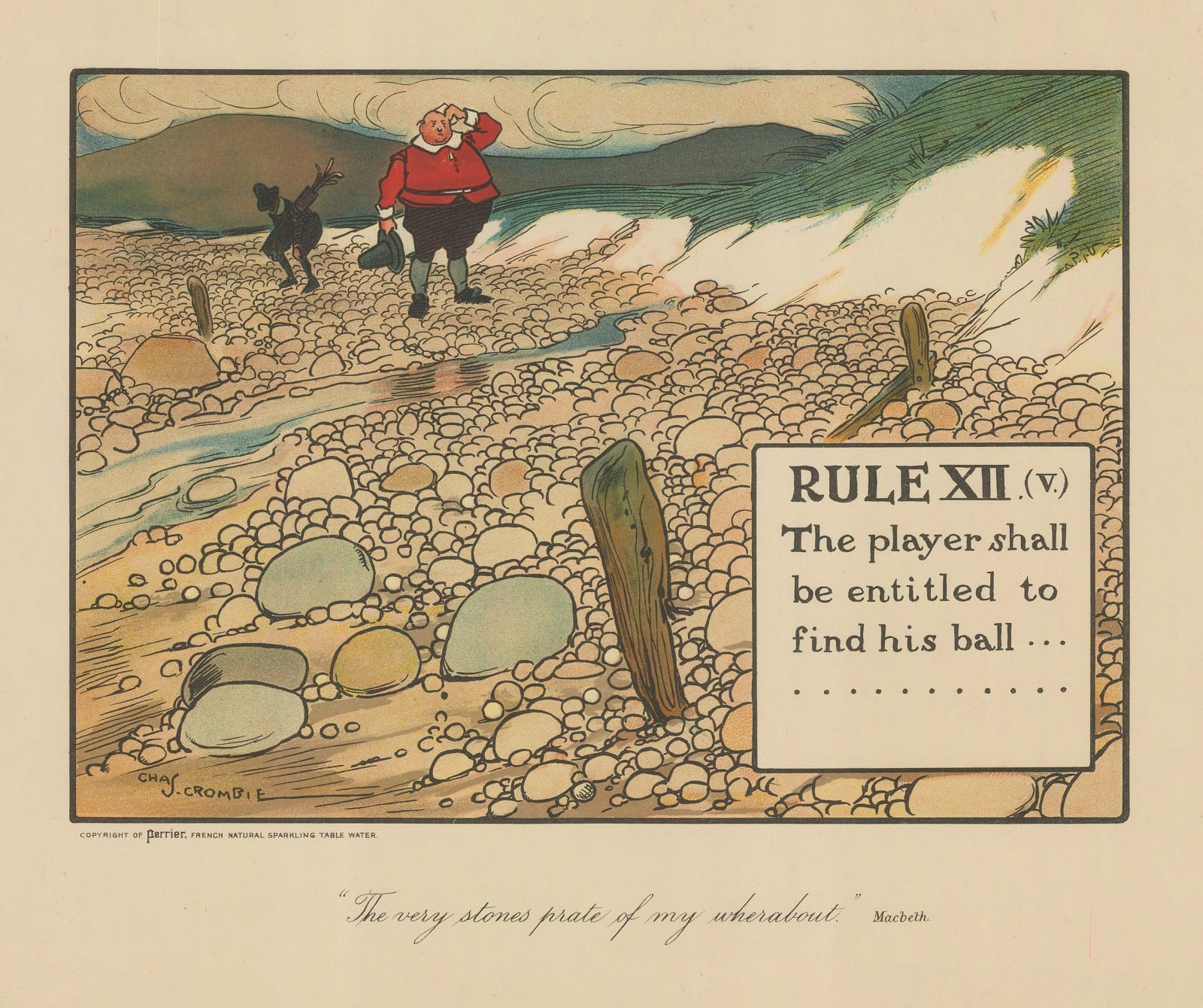 Charles Crombie, Golf - Cartoon, Rules of Golf, 1905