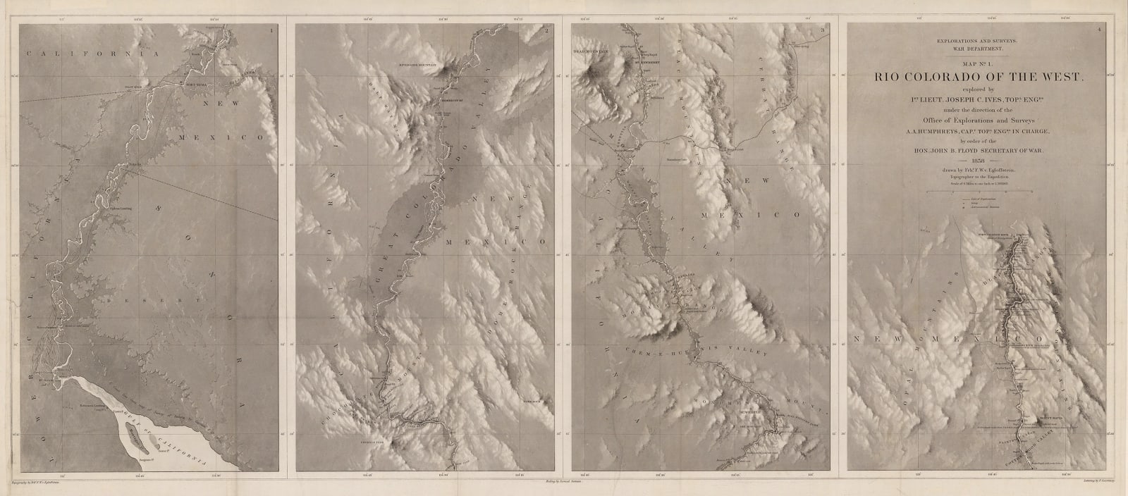 Joseph Christmas Ives, Rio Colorado of the West, 1858