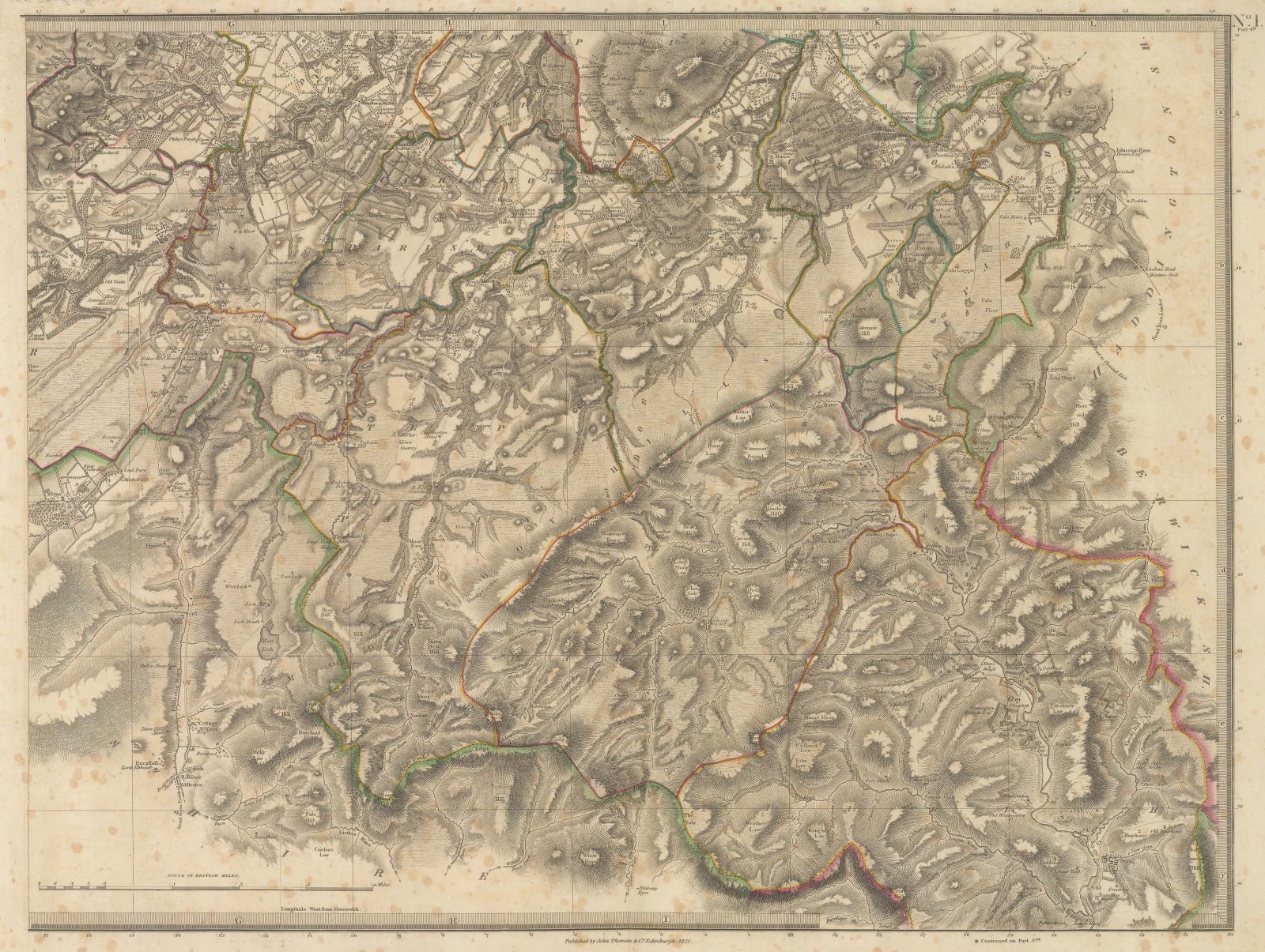 John Thomson, Edinburghshire (Southeast Sheet), 1821