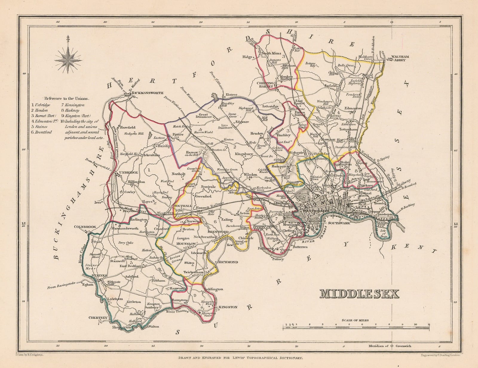 Samuel Lewis, Middlesex, 1848