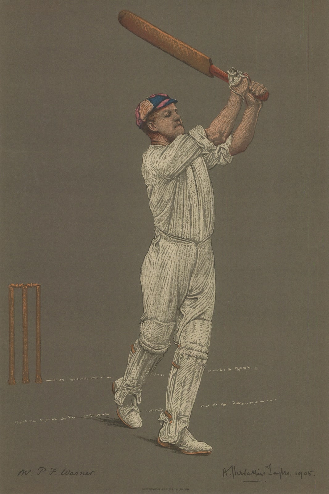 Albert Tayler, Cricket - Portrait, Sir Francis Pelham Warner, 1905