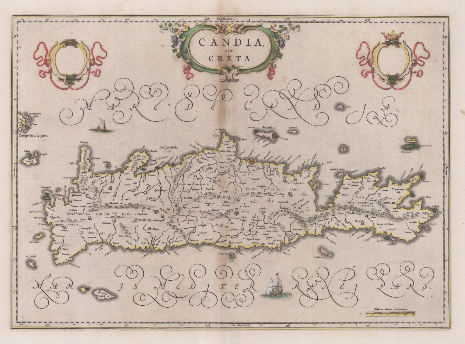 Willem & Jan Blaeu, Crete, 1662 (c.)