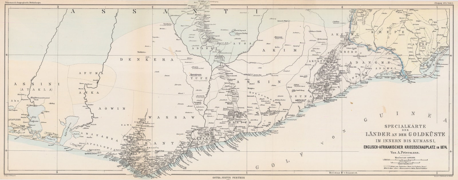 Justus Perthes, The Coast of Ghana, 1874