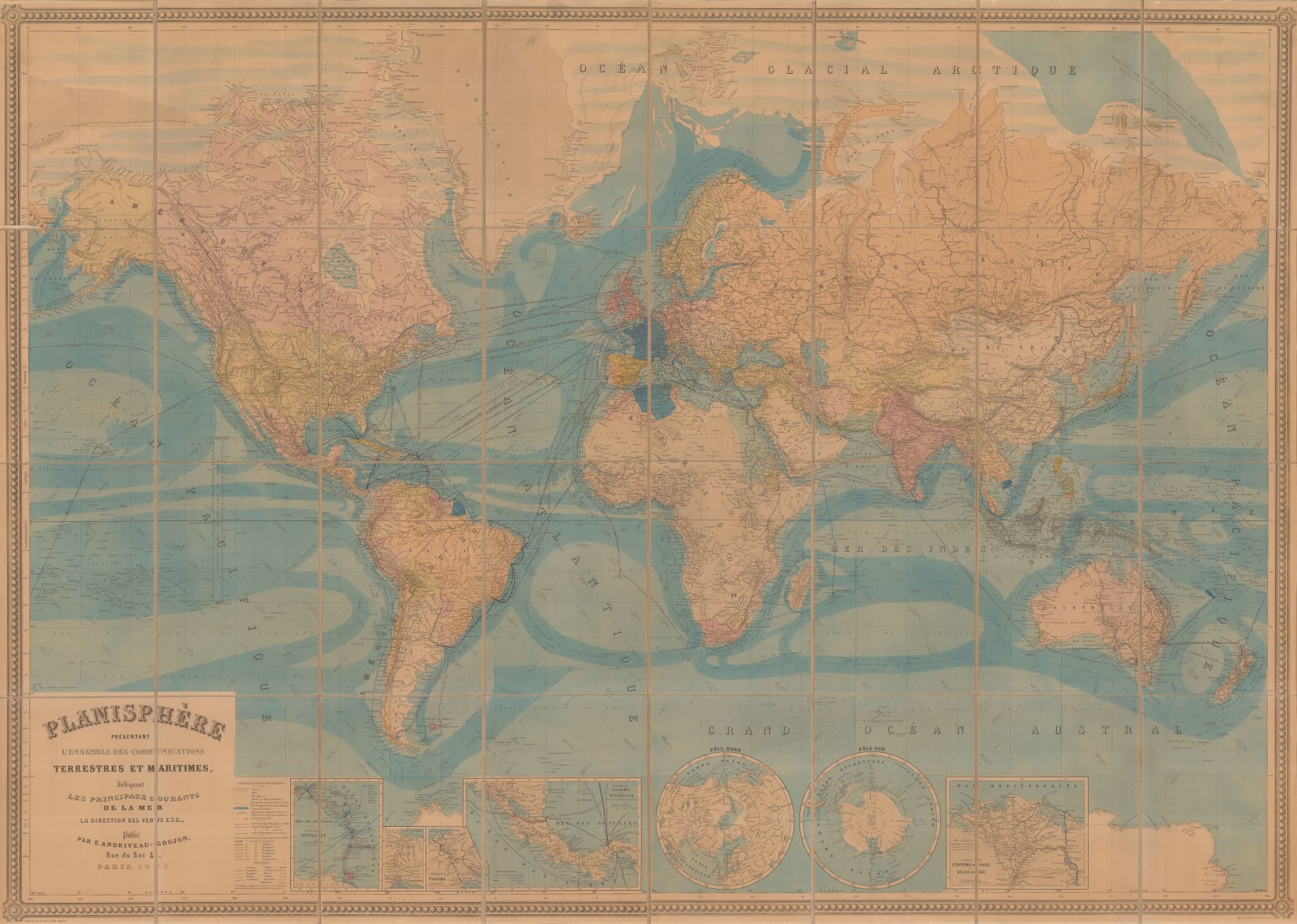 Eugène Andriveau-Goujon, Planisphere, 1878