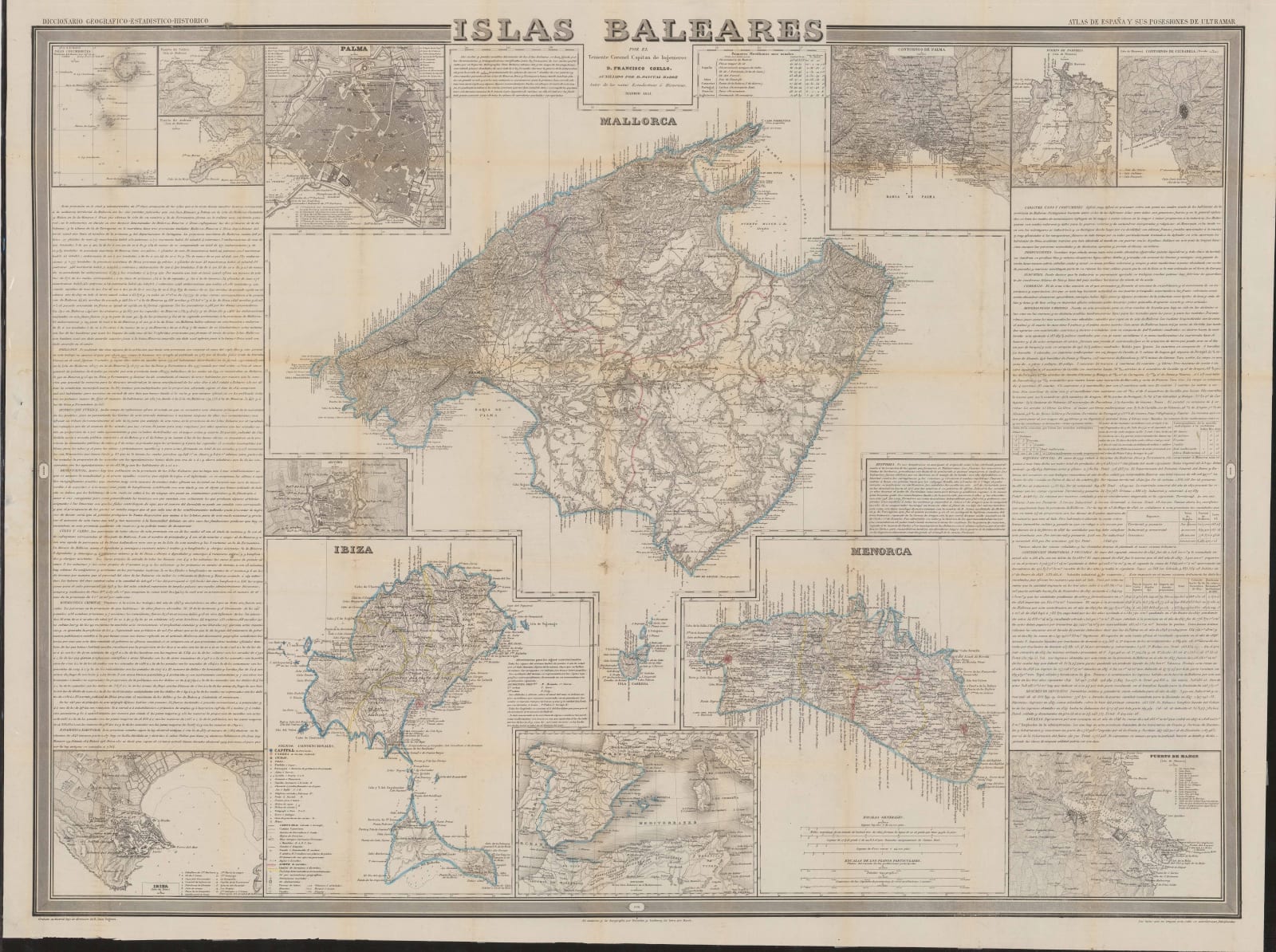 Francisco Coello, The Balearic Islands, 1851