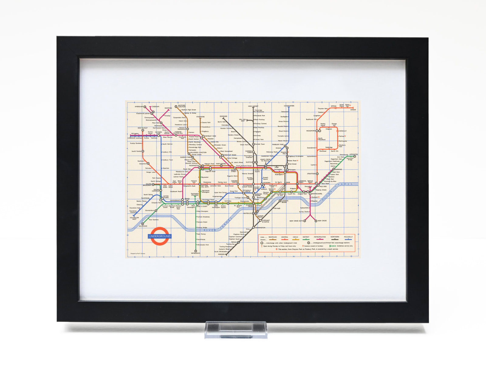 Paul E. Garbutt, London Underground Map, 1968