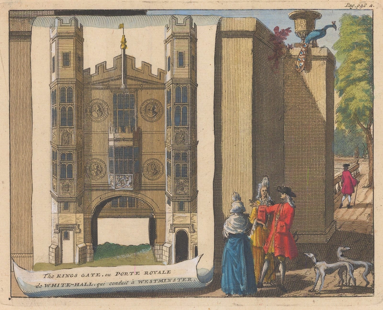 Pieter Van der Aa, London - Whitehall Palace, 1727