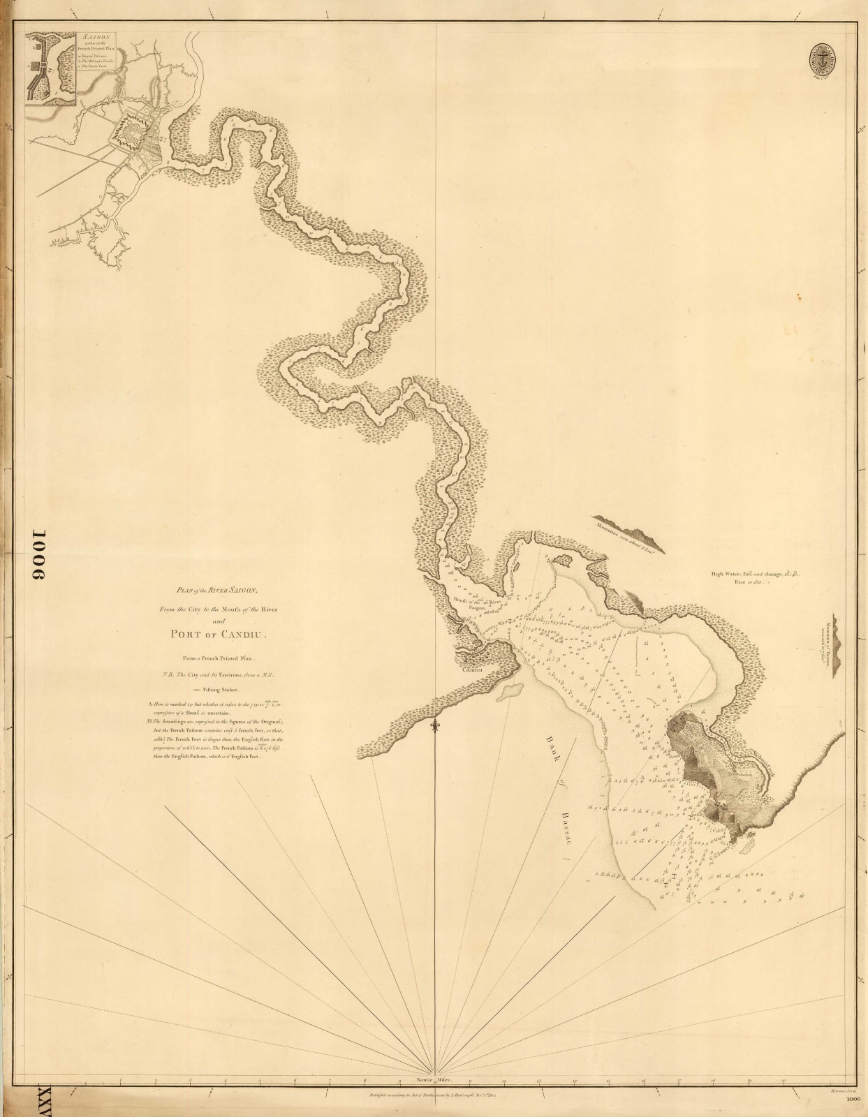 British Admiralty, Plan of the River Saigon, 1802
