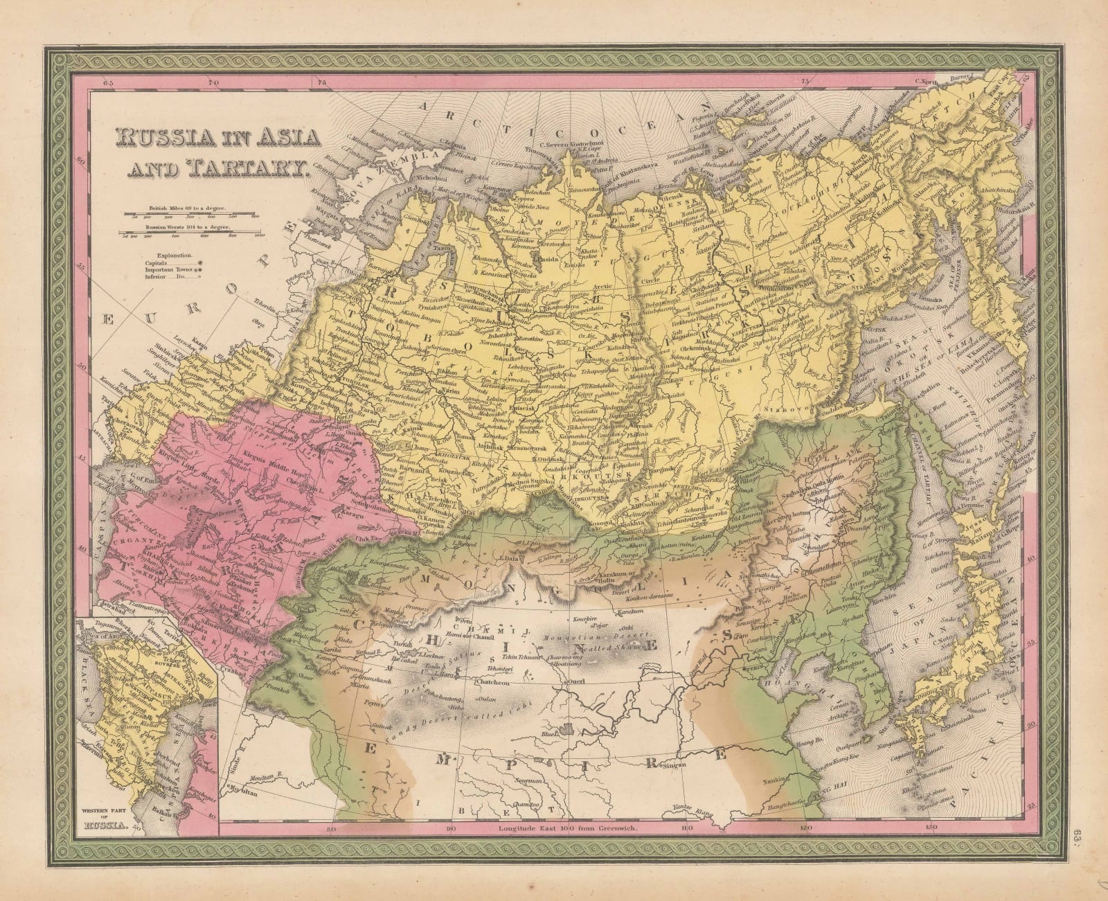 Samuel Augustus Mitchell, Russia in Asia and Tartary, 1850