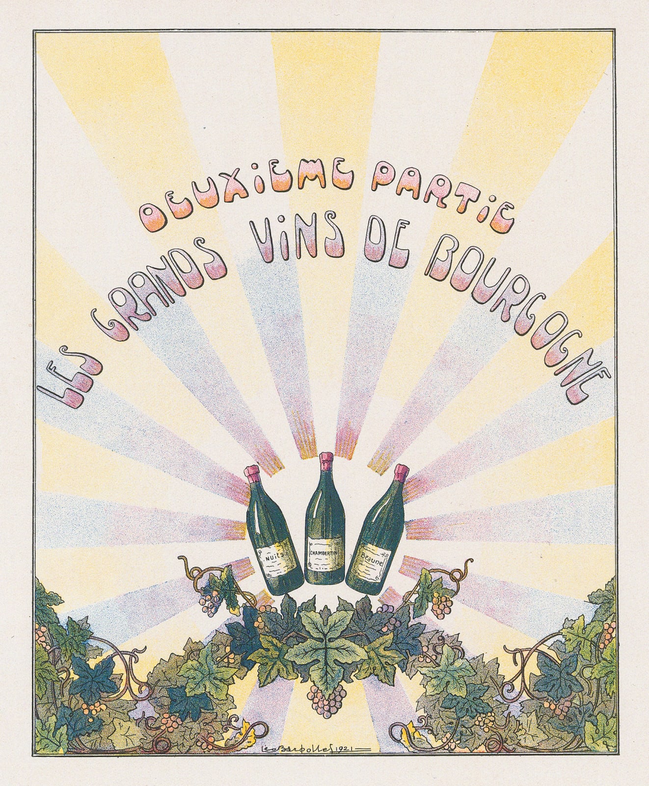 Leo Barolles, Wine - Les Grands Vins de Bourgogne, 1921