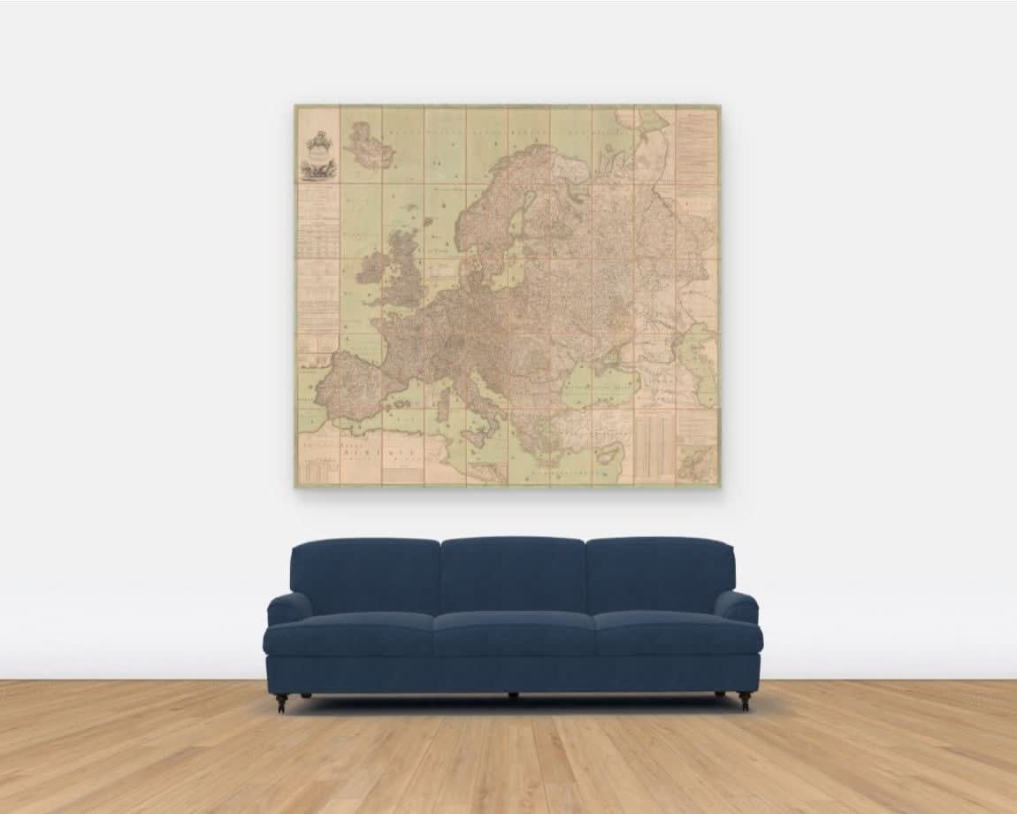 Jean Baptiste De Bouge, Colossal wall map of Europe, 1797