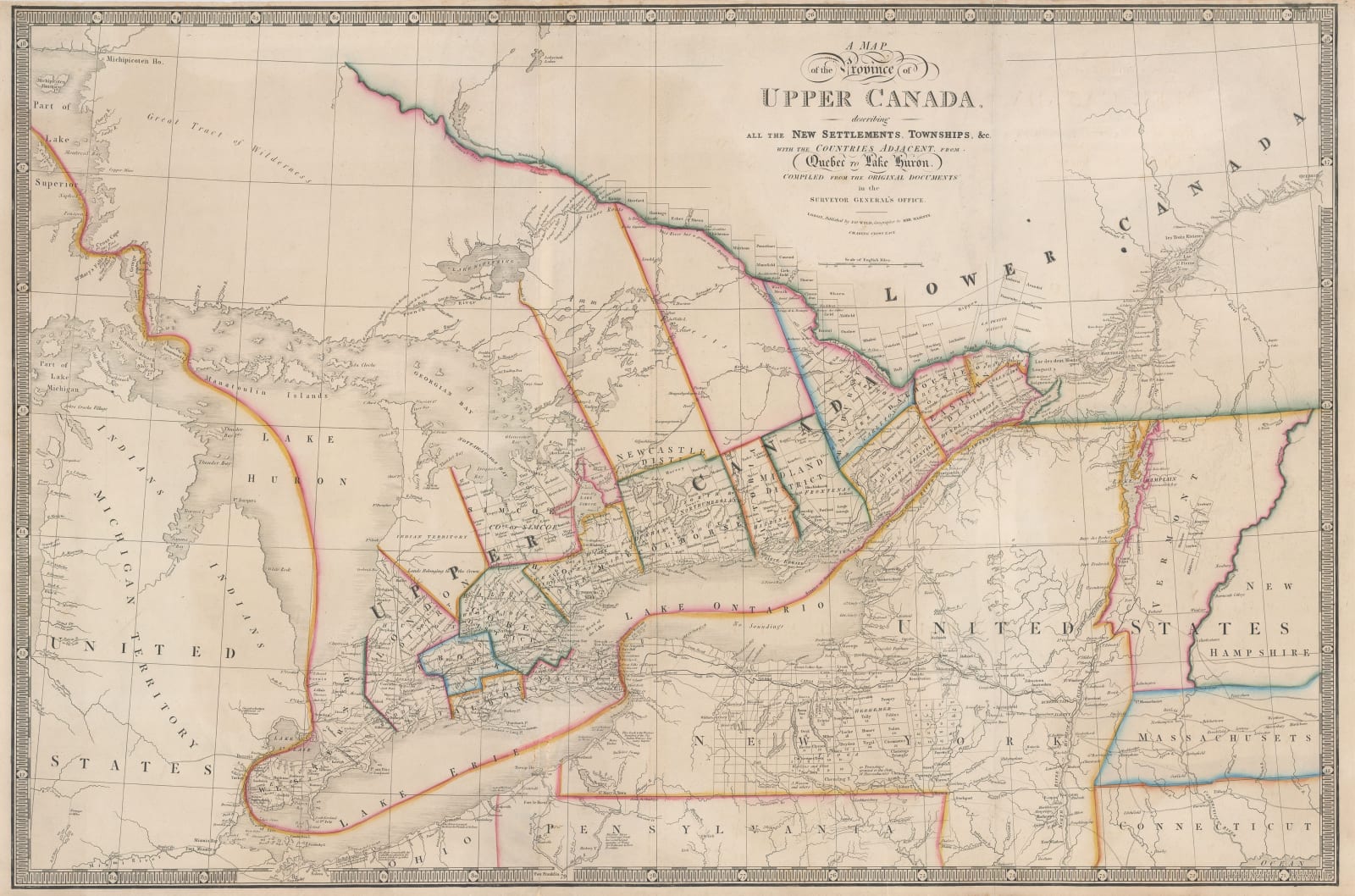 James Wyld, A Map of the Province of Upper Canada, 1840 c.