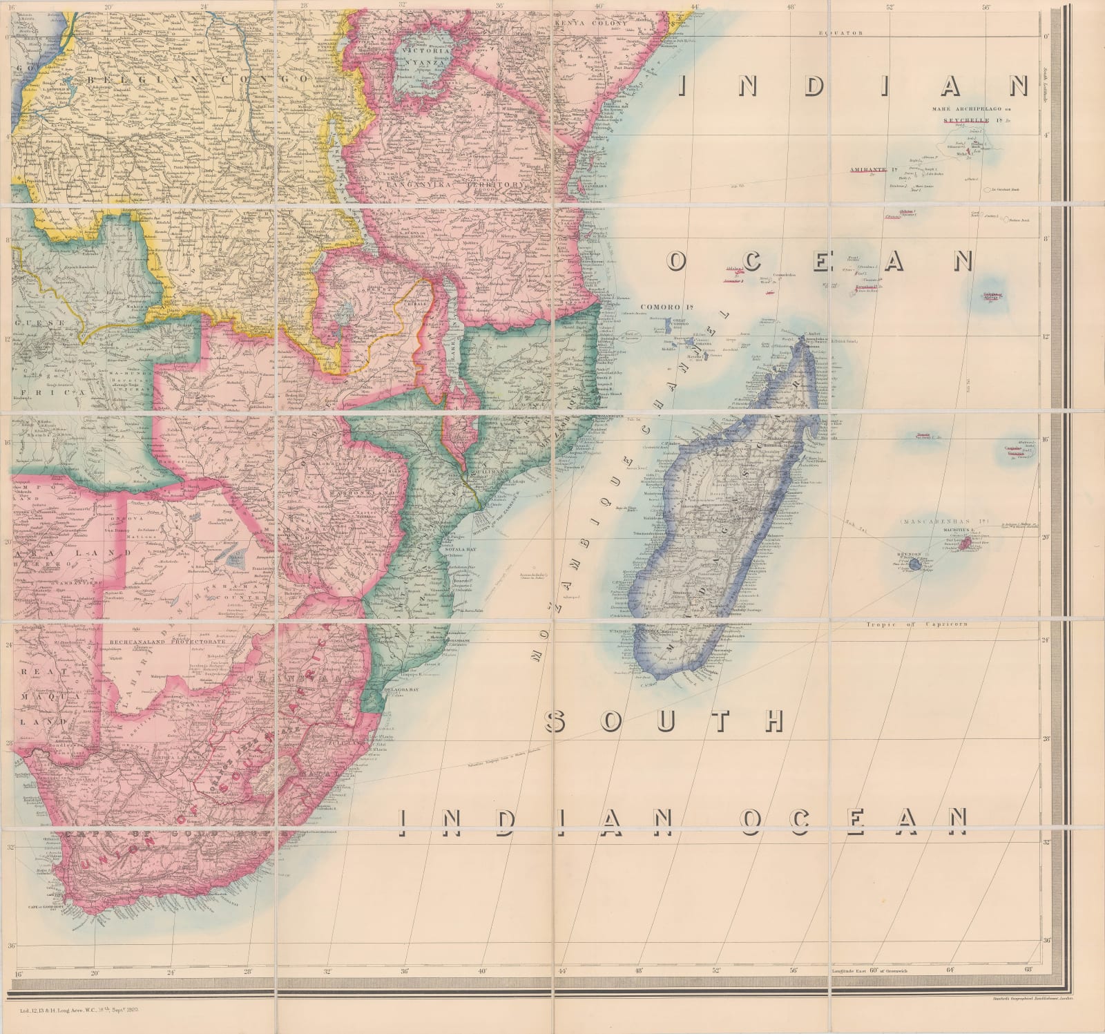 Edward Stanford, Stanford's Library Map of Africa, 1920