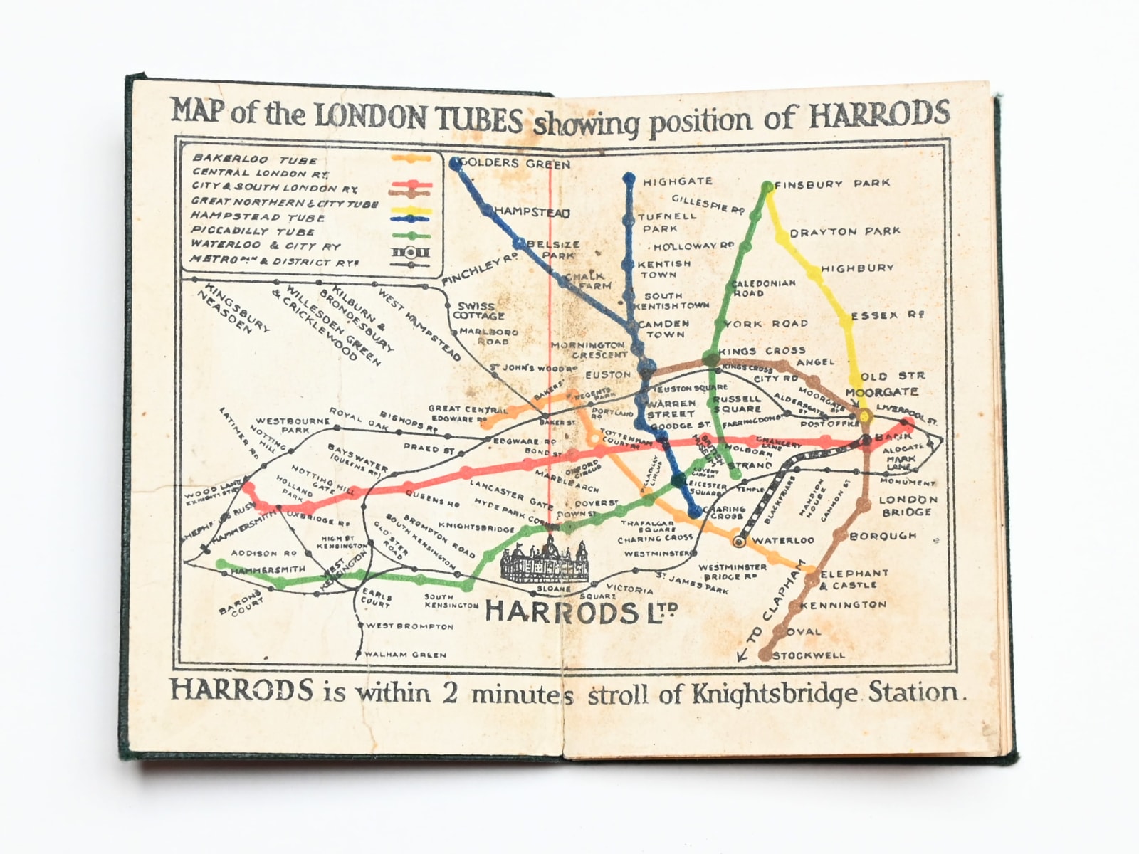 Harrods, 'London in your Pocket' Guidebook with Map, 1913