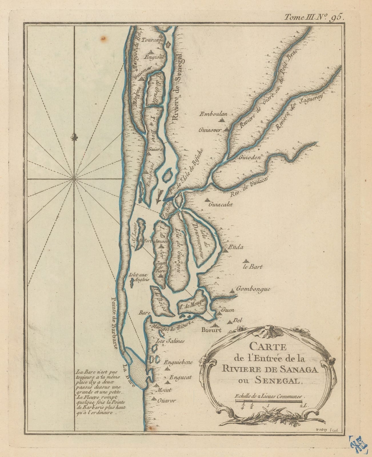 Jacques-Nicolas Bellin, Mouth of the River Senegal, 1764