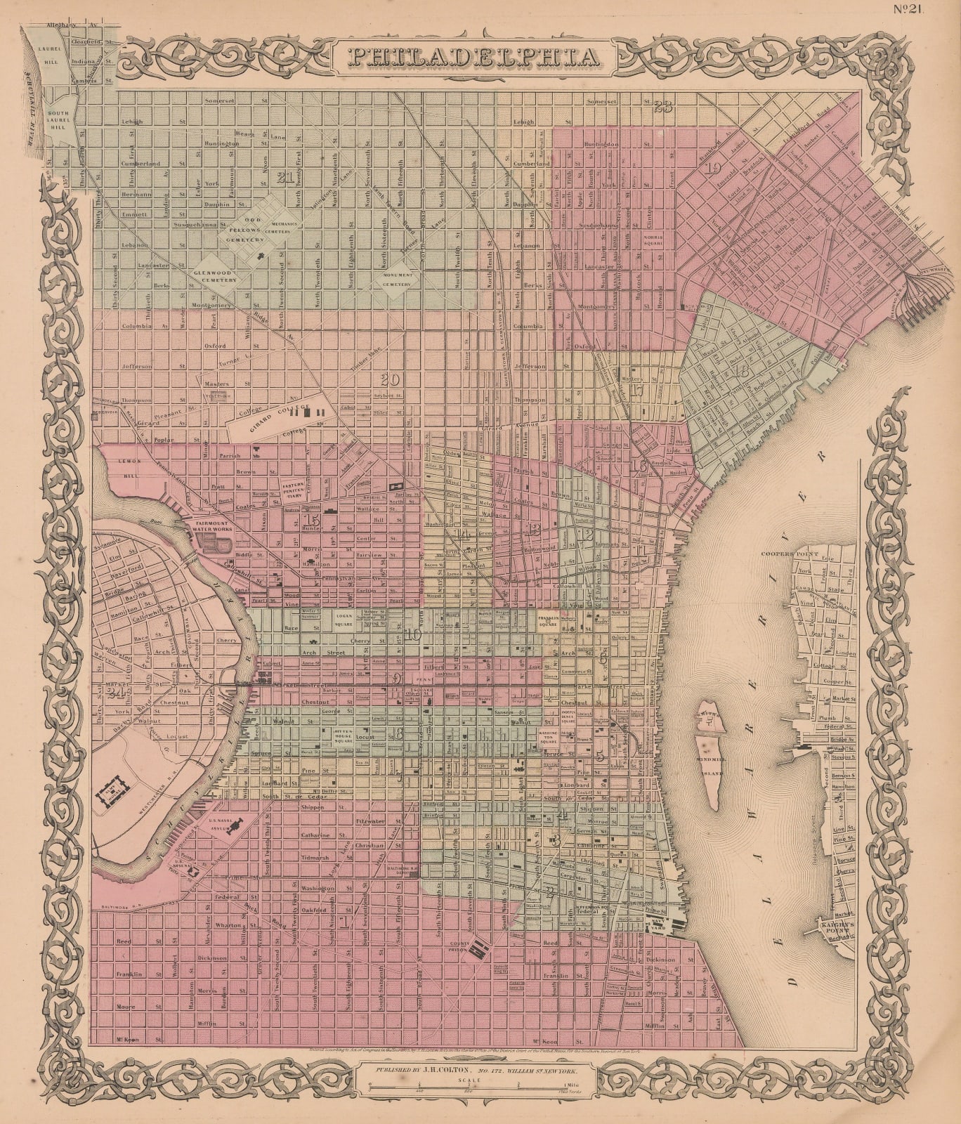 Joseph Hutchins Colton, Philadelphia, 1861