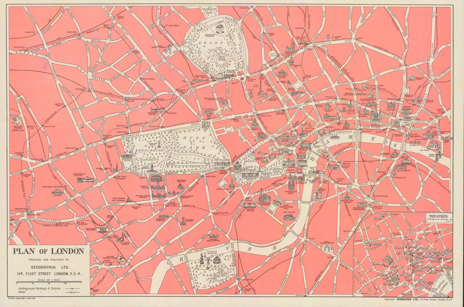 Geographia Ltd., Plan of London, 1965 c