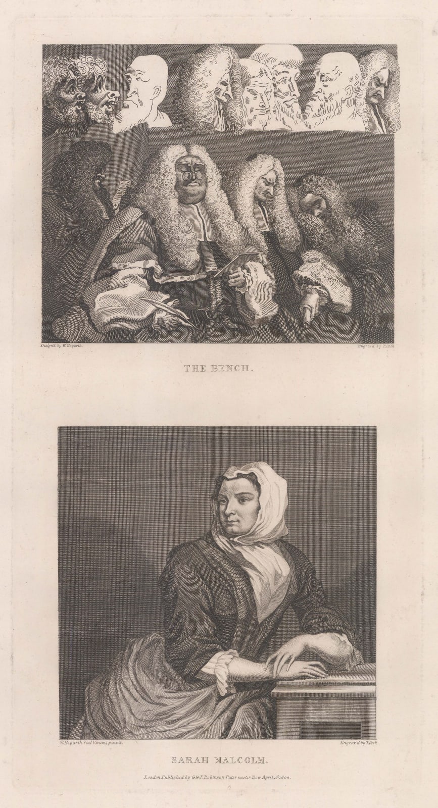 William Hogarth, London - Hogarth - Sarah Malcolm and The Bench, 1802