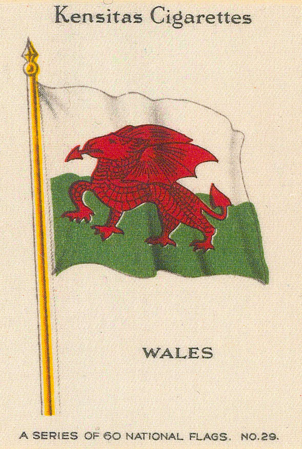 Kensitas Cigarettes, Flags - Wales, 1920 c.