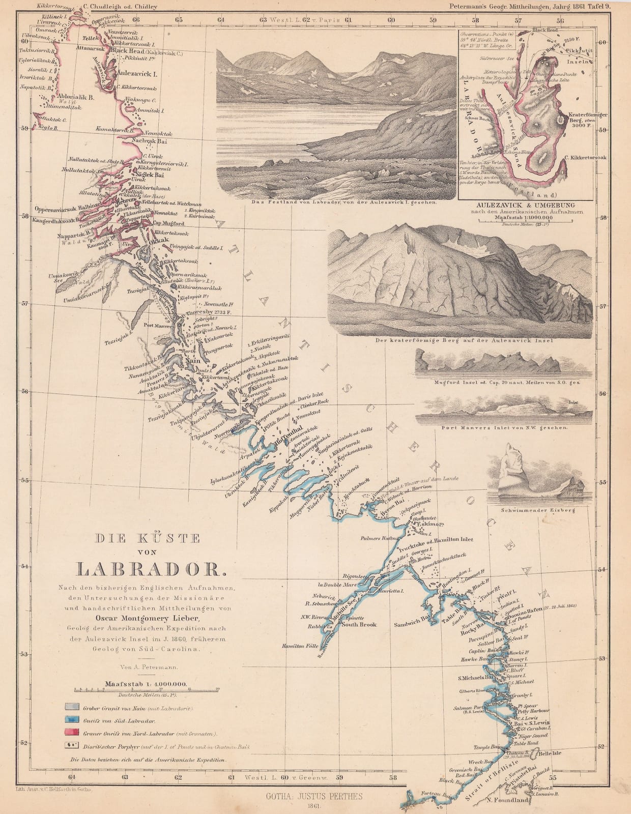 Justus Perthes, The Coast of Labrador, 1861