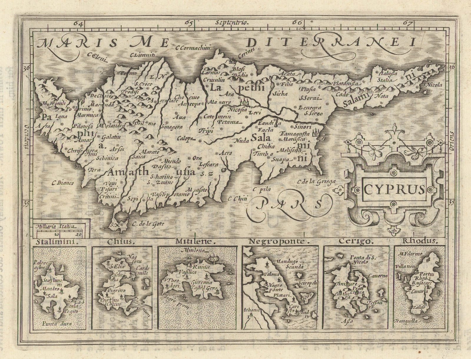 Mercator Hondius, Cyprus, 1635