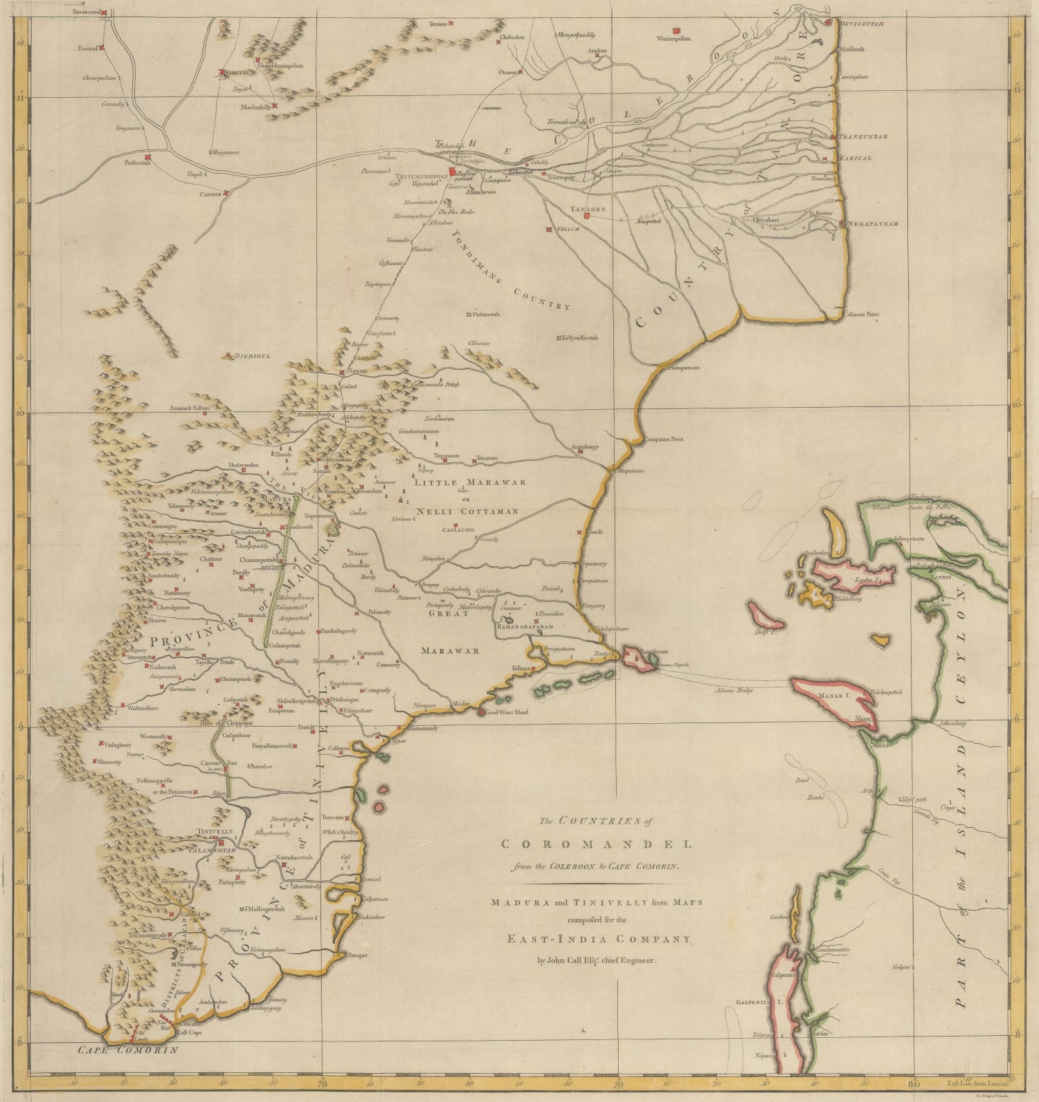 Robert Orme, Coromandel from the Coleroon to Cape Comorin, 1778