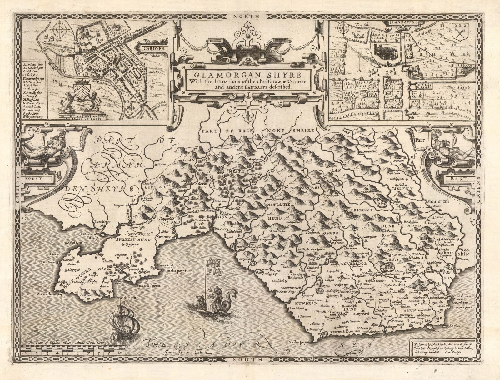 John Speed, Glamorgan Shyre, 1614