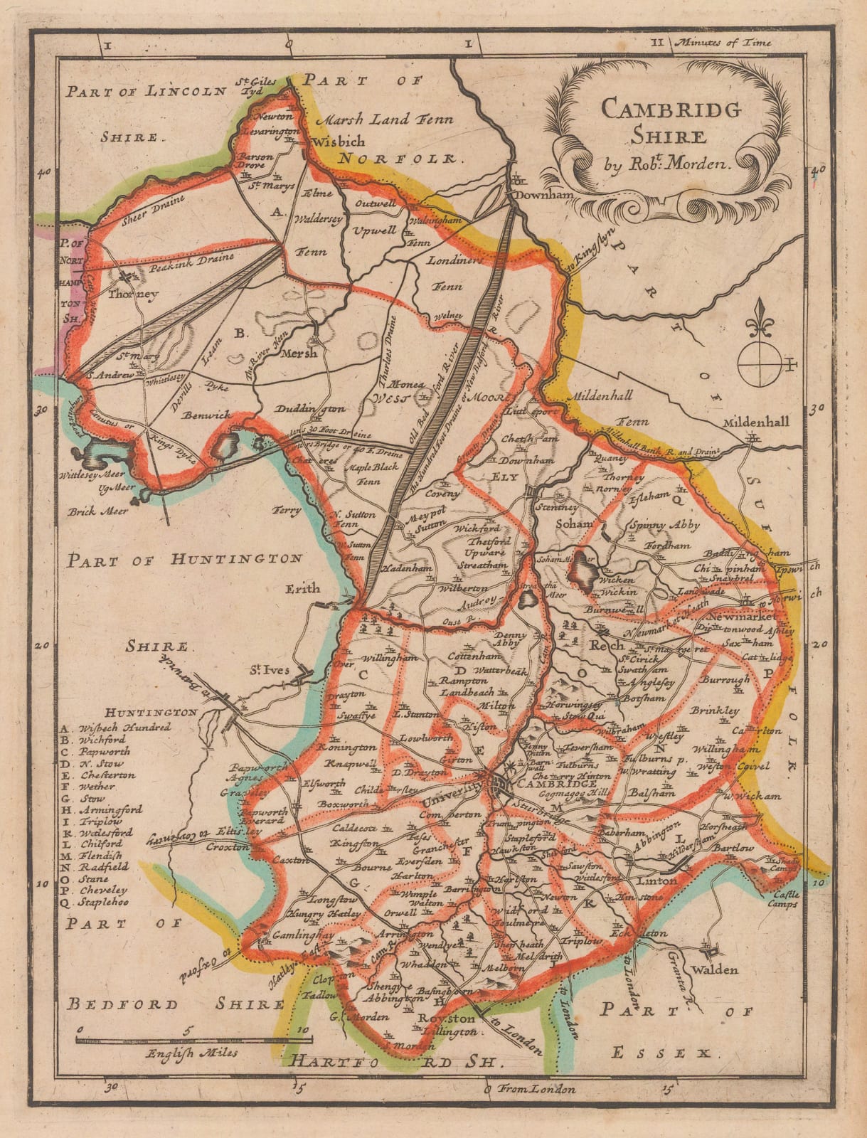 Robert Morden, Cambridgshire, 1708