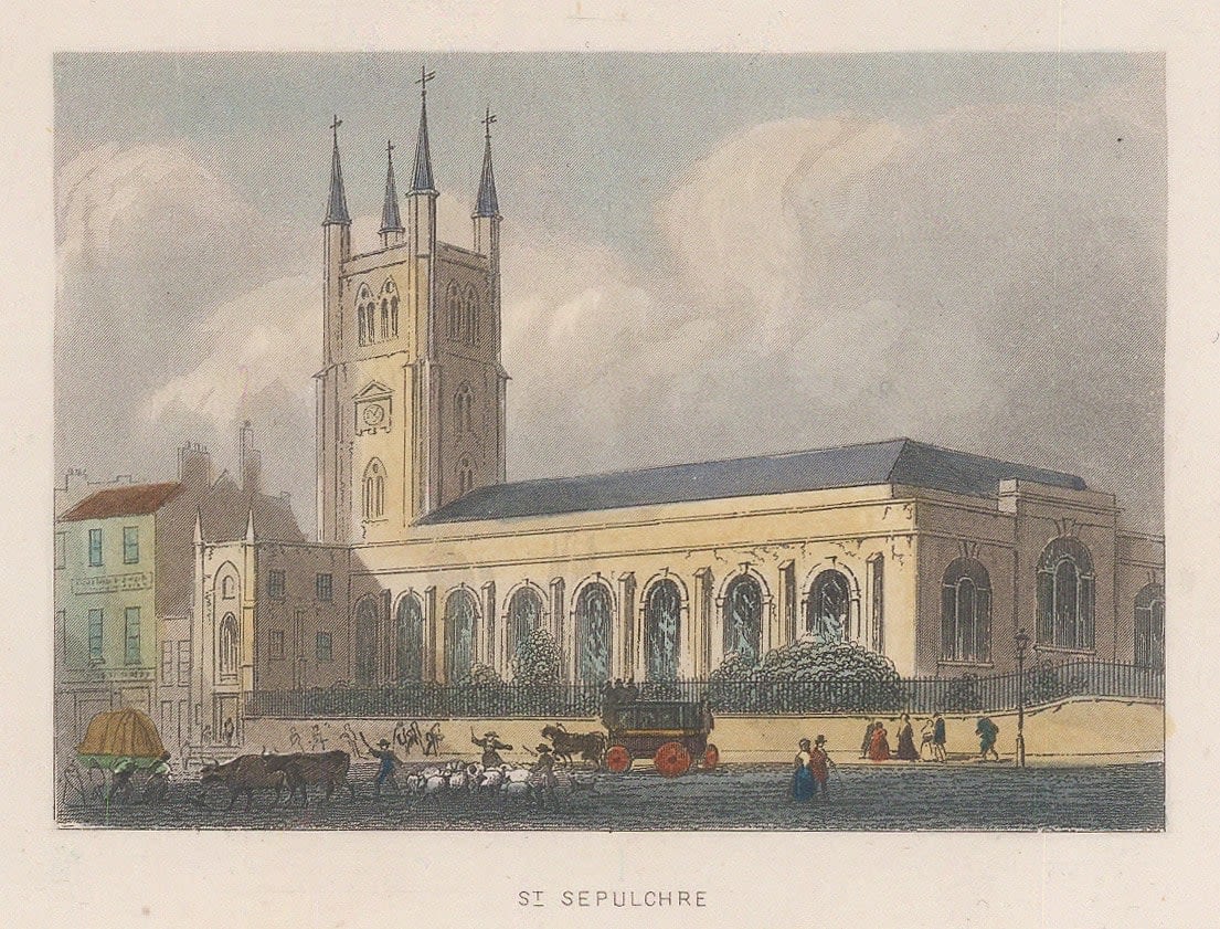 John Tallis, London - St. Sepulchre-without-Newgate, 1851