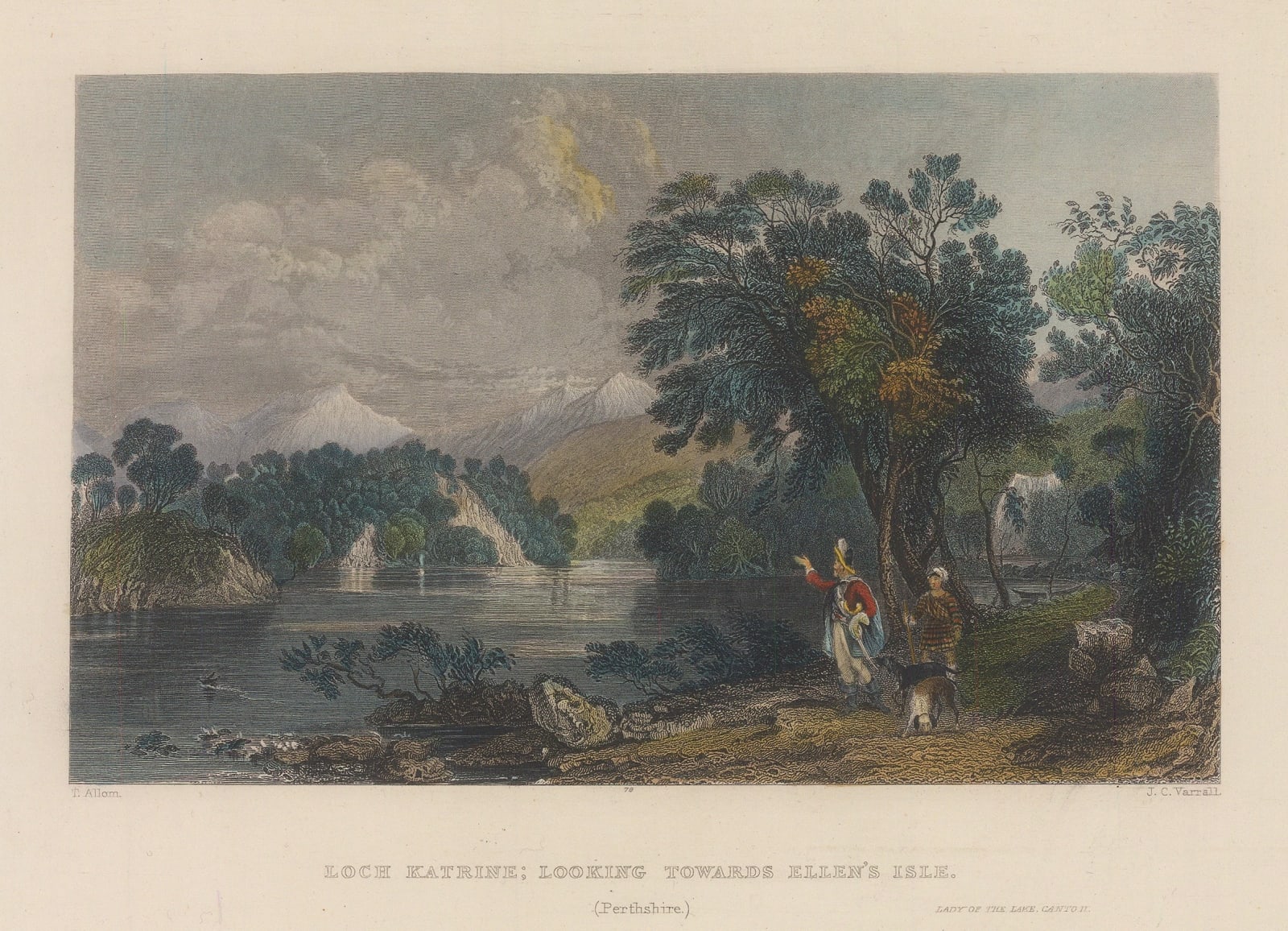 Thomas Allom, Scotland - Loch Katrine, Eilean Molach, 1836