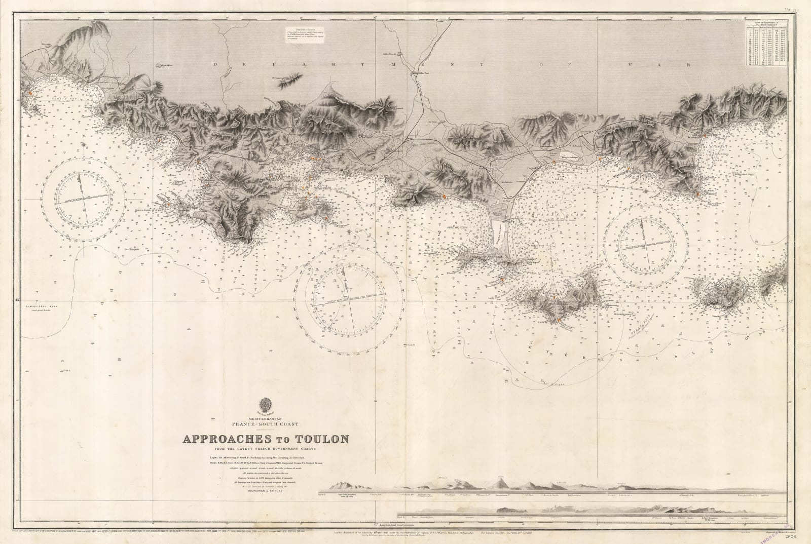 British Admiralty, Mediterranean France - South Coast - Approaches to Toulon, 1927