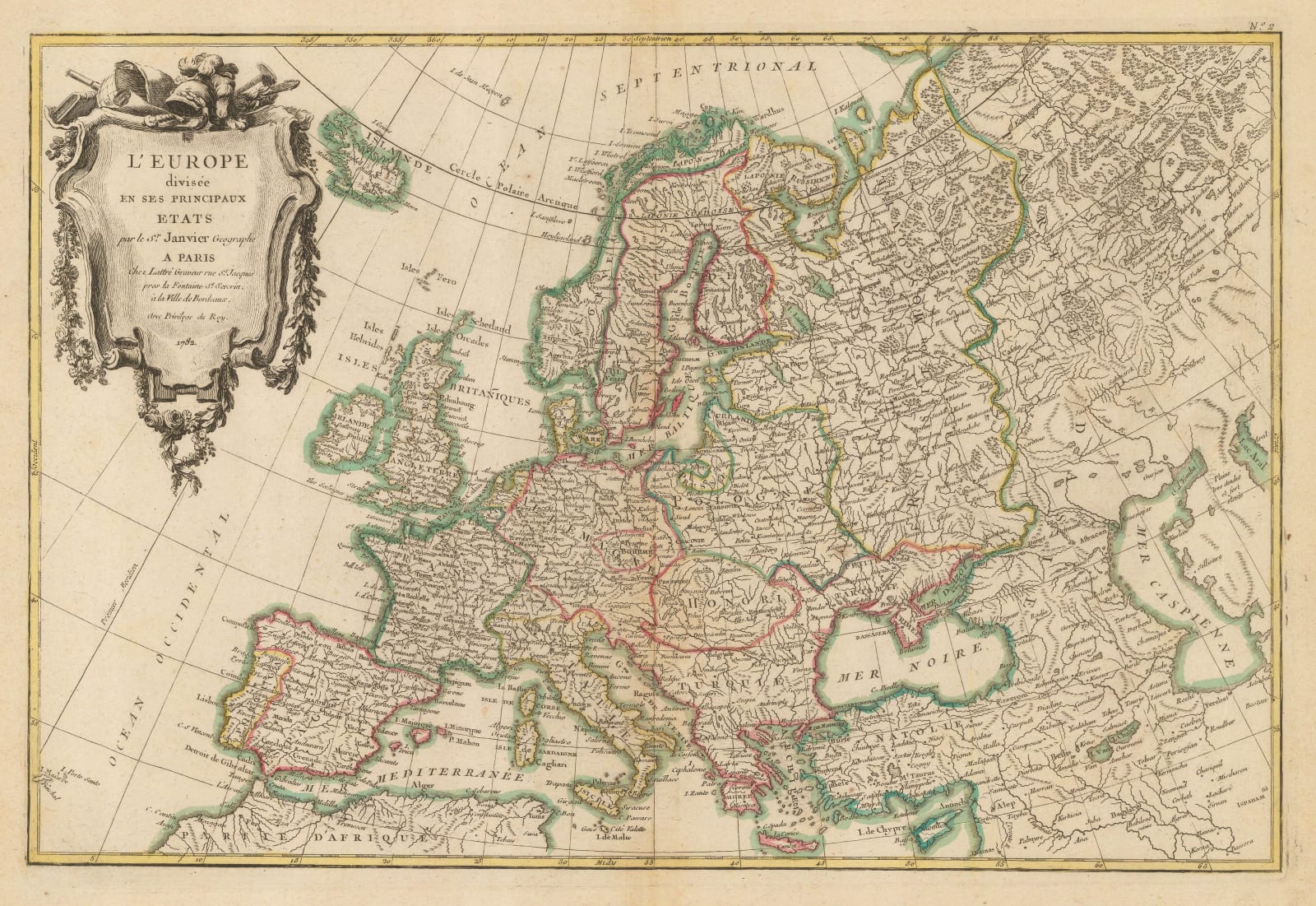 Jean Denis Janvier, Europe, 1782