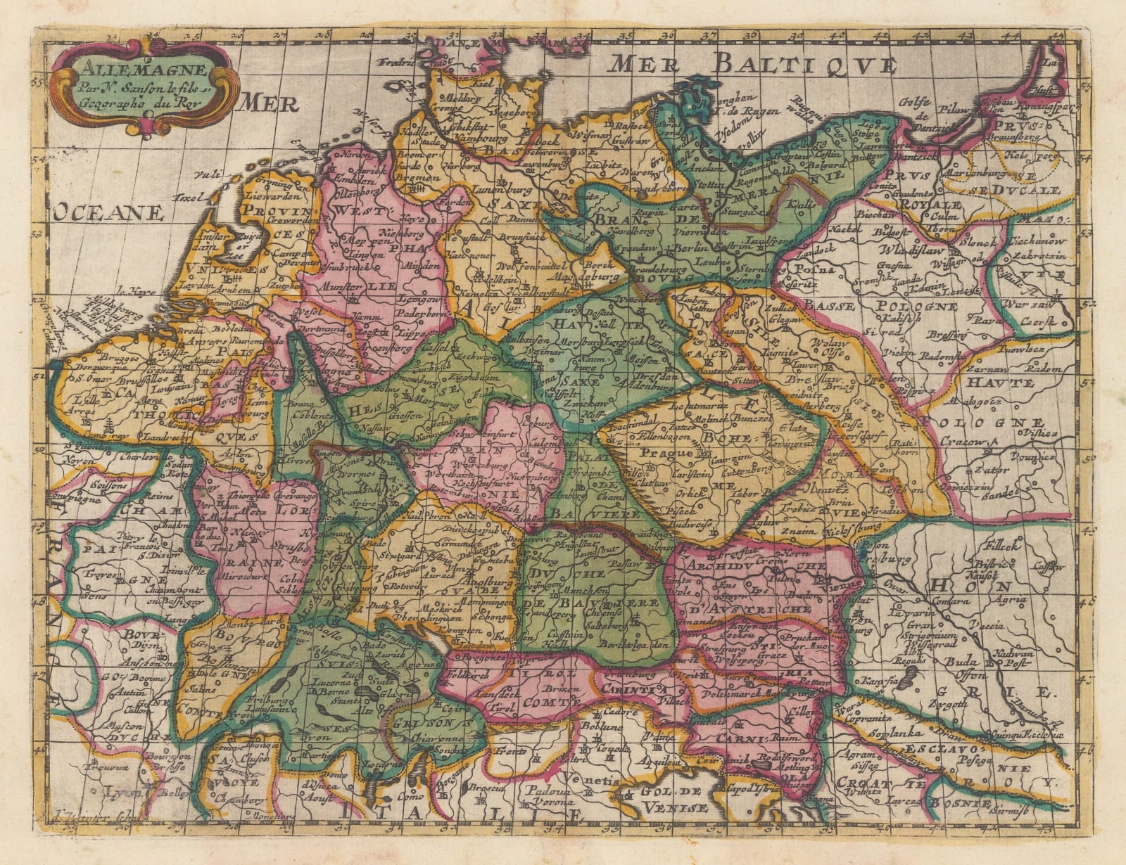 Nicolas Sanson, Germany and the Holy Roman Empire, 1700