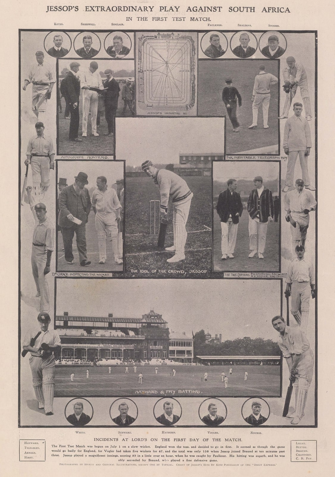 Illustrated London News (ILN), Cricket - Lord's, 1907