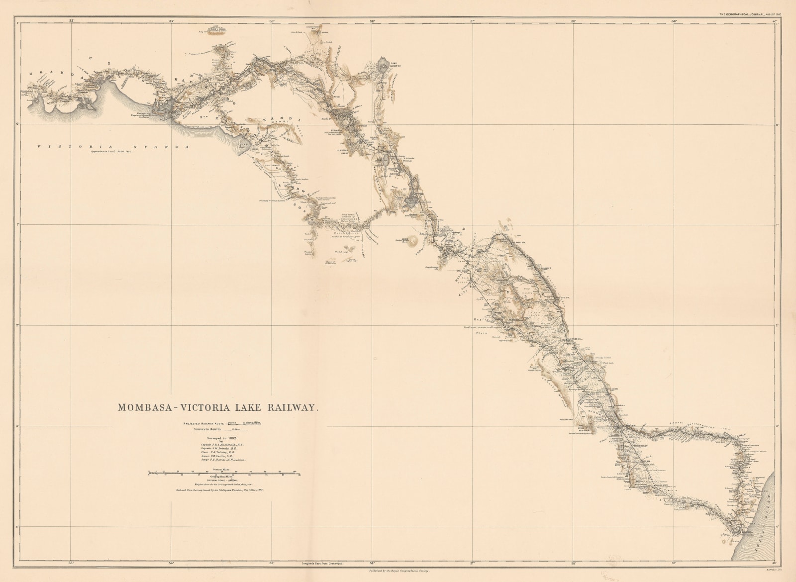 Royal Geographical Society (RGS), Mombasa-Victoria Lake Railway, 1893