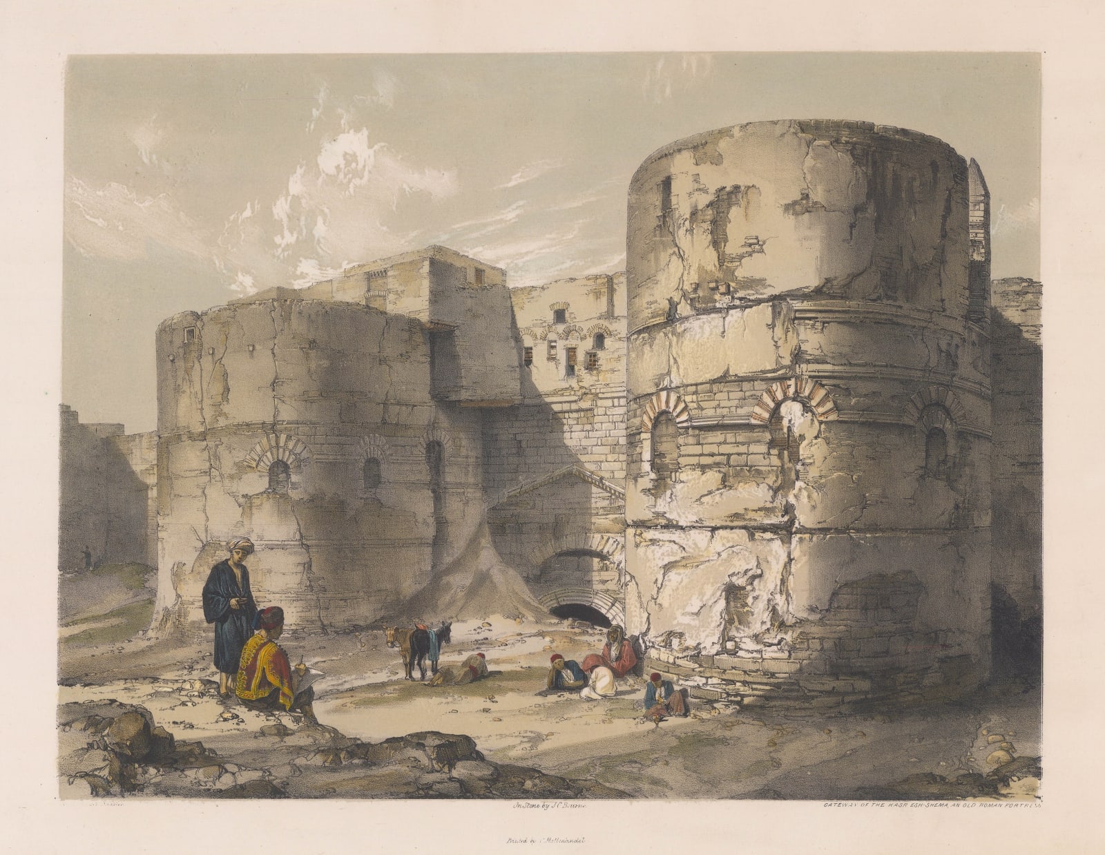 Robert Hay, Egypt - Cairo, Kasr Esh-Shema Gateway, 1840