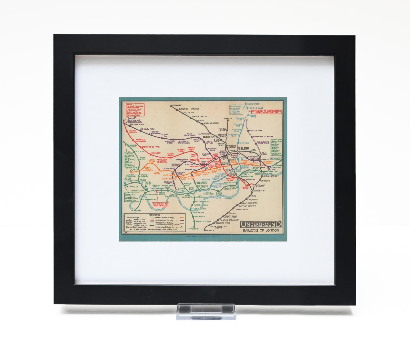 Fred H. Stingemore, Map of London's Underground Railways, 1930