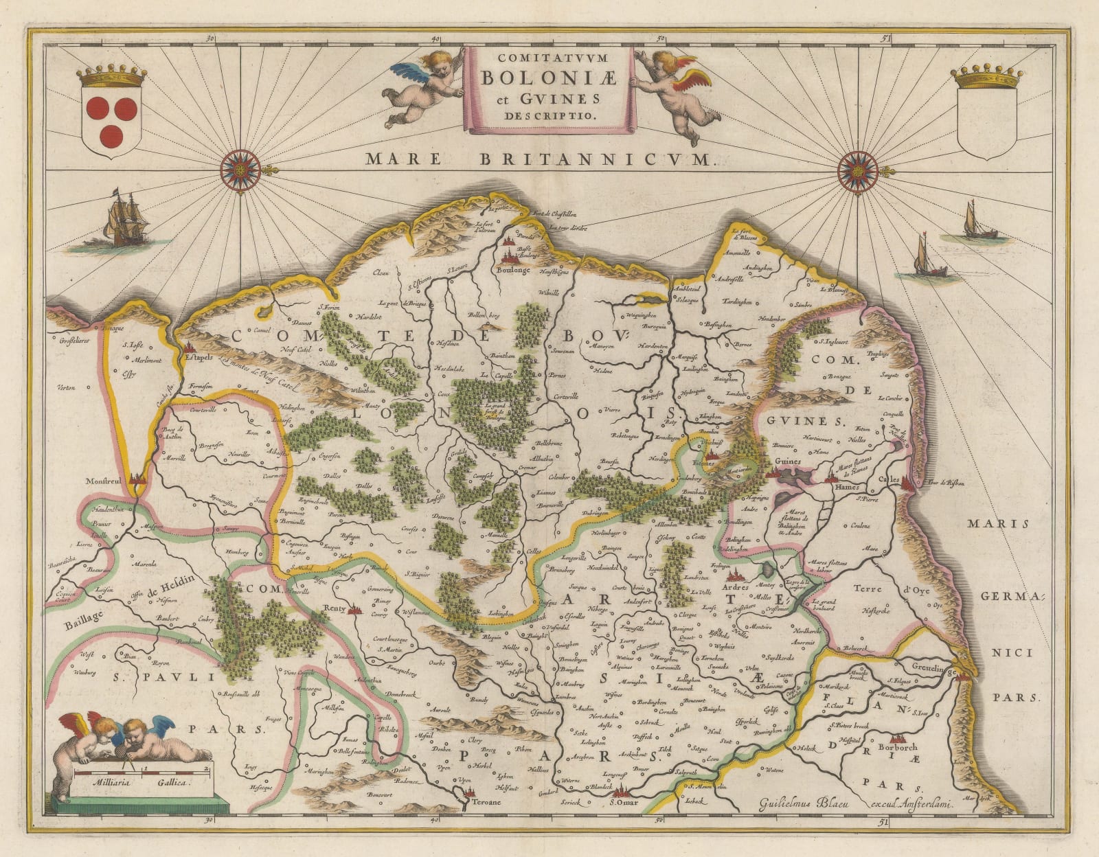 Willem & Jan Blaeu, Pas-de-Calais, 1650 c.