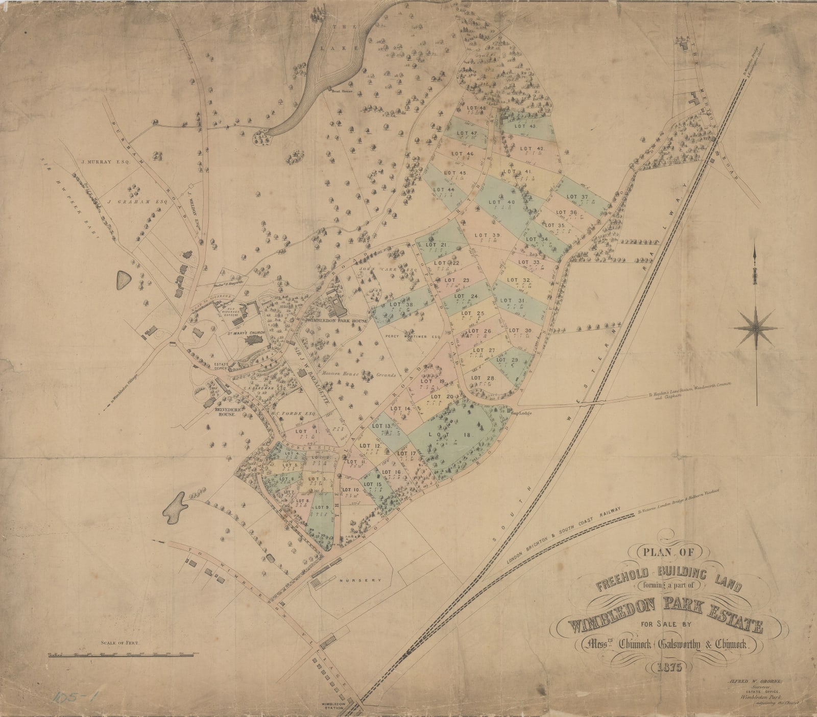 Alfred W. Oborne, Wimbledon Park Estate, 1875