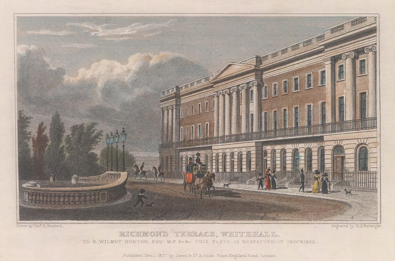 Thomas Shepherd, London - Whitehall, 1827