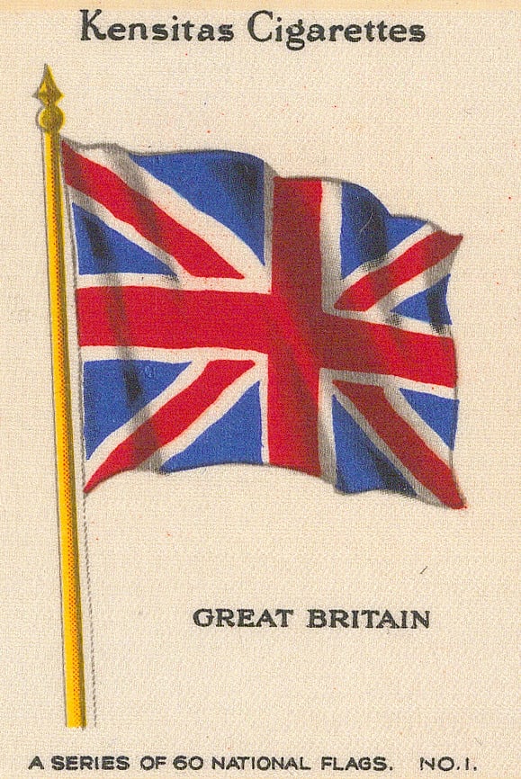 Kensitas Cigarettes, Flags - Great Britain, 1920 c.