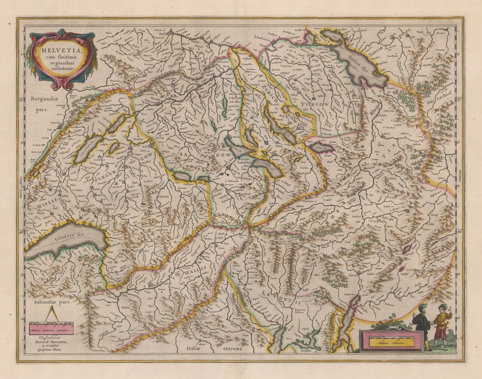 Willem & Jan Blaeu, Switzerland, 1640 c.