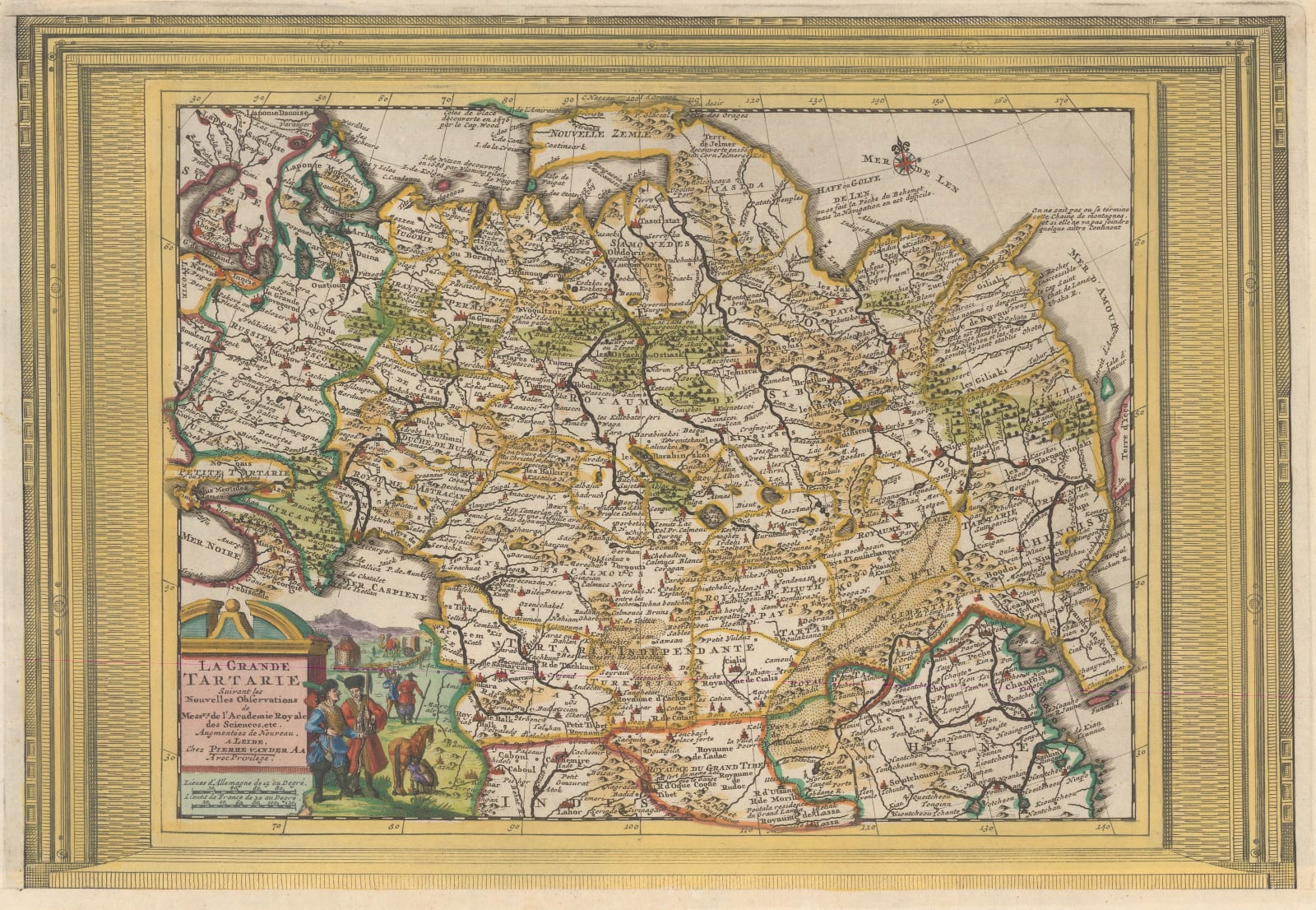 Pieter van der Aa, Central Asia, Siberia and northern China, 1713