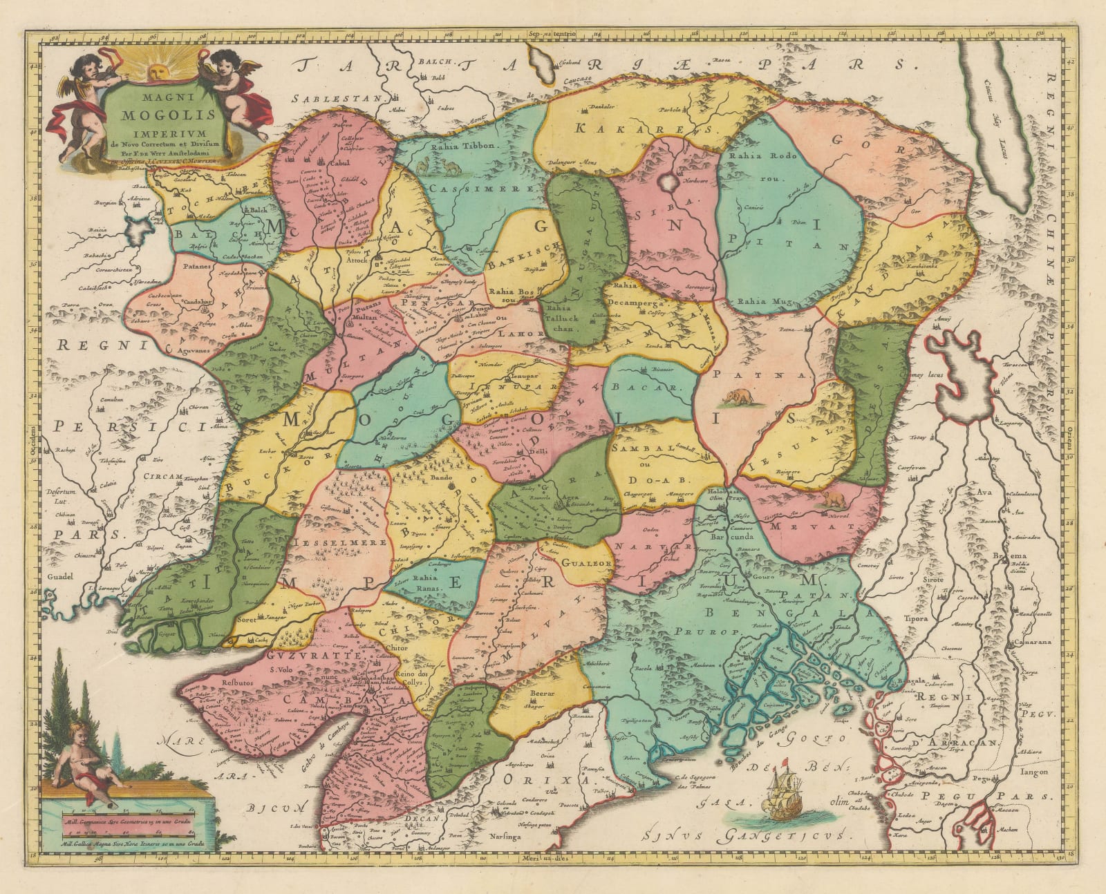 Covens (Jean) & Mortier (Cornelius), Magni Mogolis Imperivm, 1730 c.