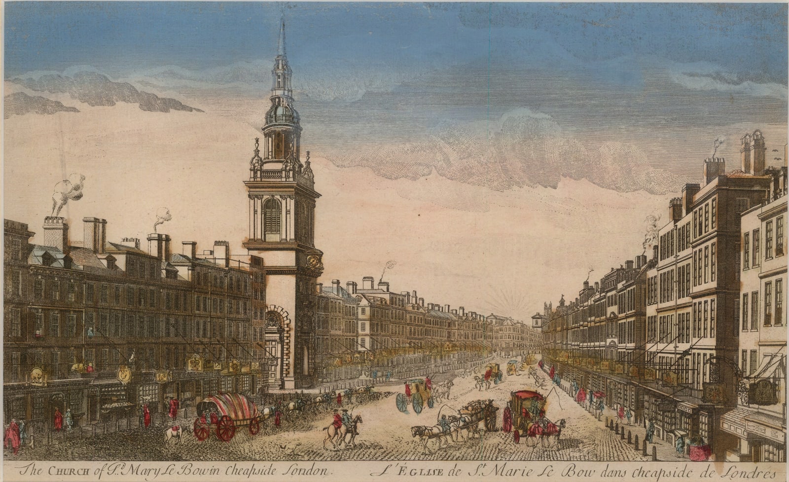 Vue D'Optique, London - St. Mary-le-Bow Church, 1760