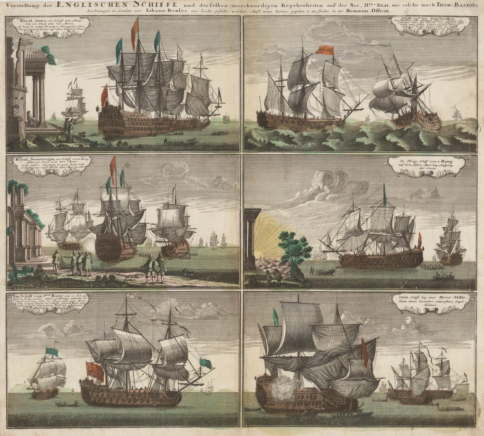 Homann Heirs, Royal Navy Warships, 1740 c.