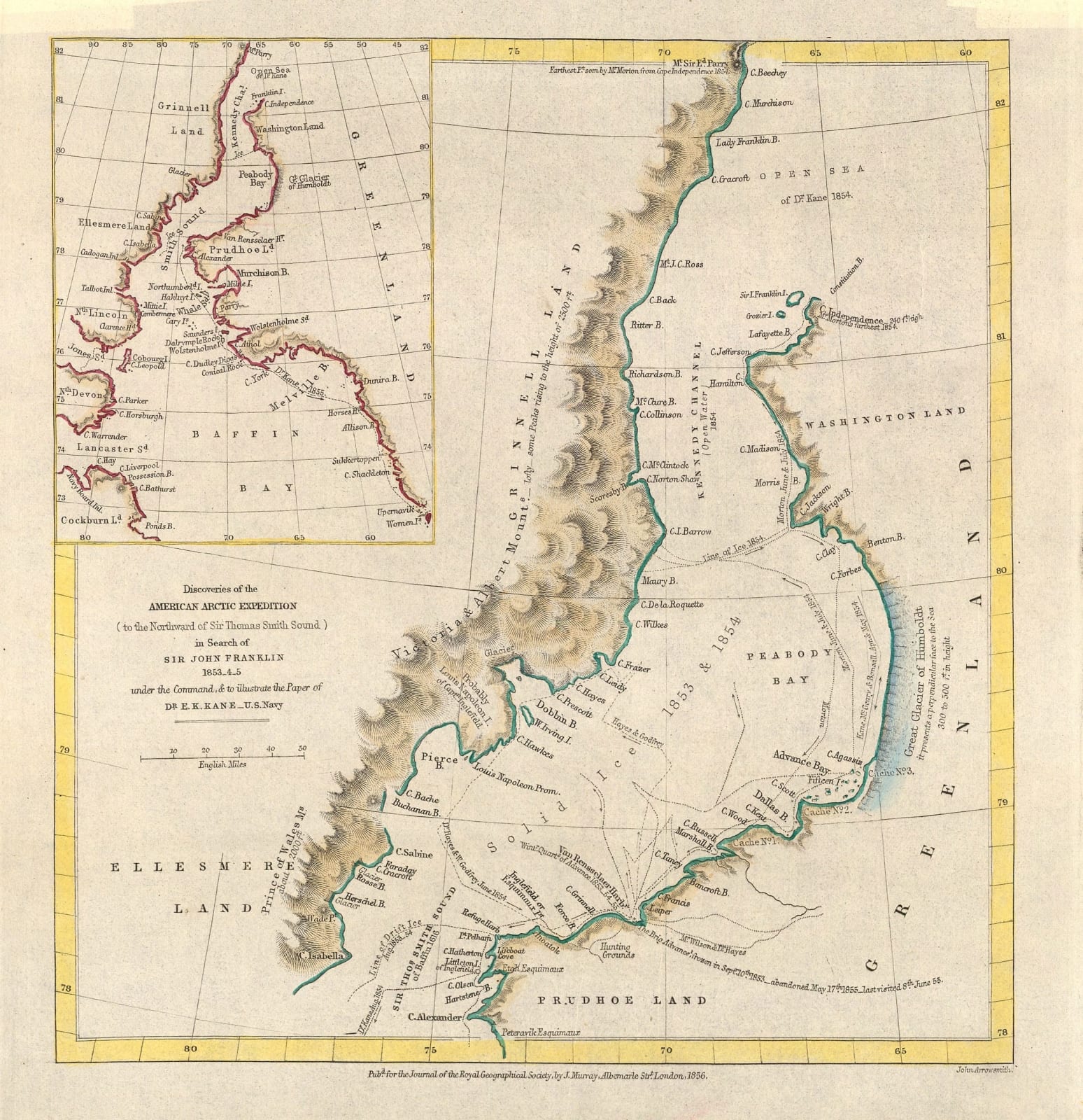 Royal Geographical Society (RGS), Discoveries of the American Expedition, 1856