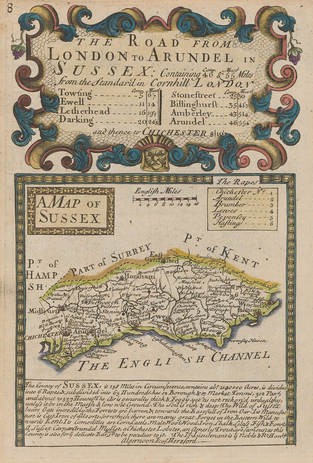 Emanuel Bowen & John Owen, Sussex, 1720