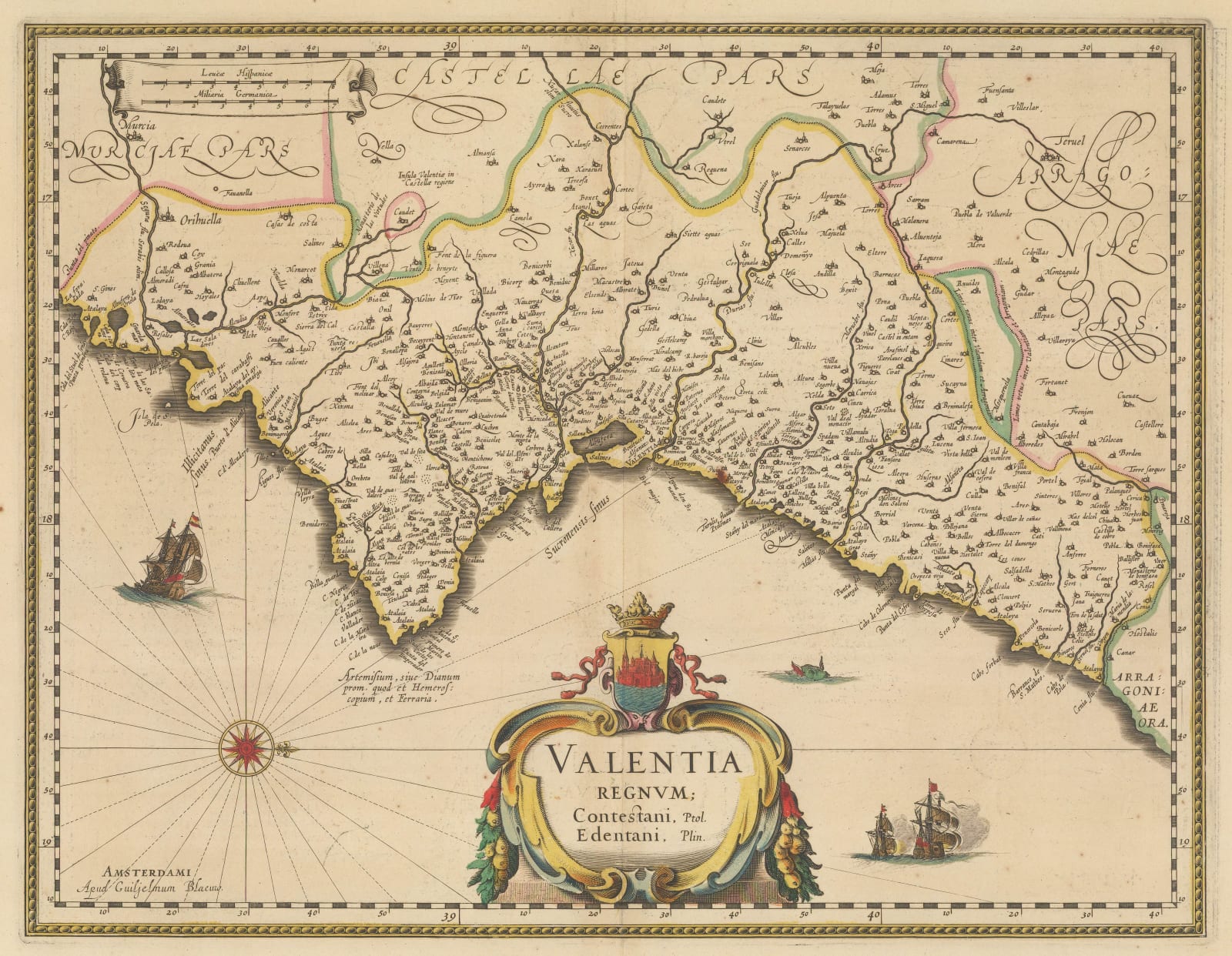 Willem & Jan Blaeu, Kingdom of Valencia, 1650 c.